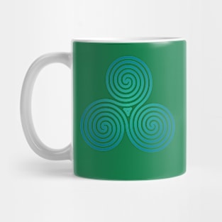 St. Patrick's Day Celtic Blue Triskelion #1 Mug